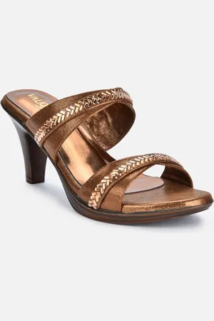 VALIOSAA Embellished Ethnic Block Heels