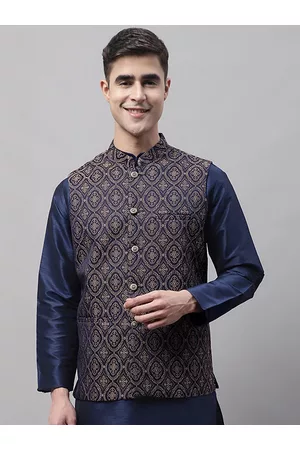 Jompers Men Woven Design Nehru Jacket