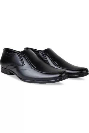 HikBi Men Leather Formal Slip-On Shoes