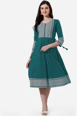 Mirchi Fashion Ethnic Motifs Printed Midi Ethnic Dress