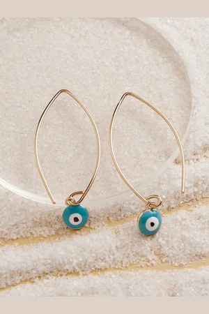 Ami Gold-Plated Contemporary Evil Eye Hoop Earrings