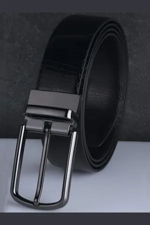 KAEZRI Men Textured Reversible PU Formal Belt