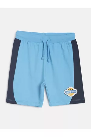 MINI KLUB Boys Colourblocked Pure Cotton Regular Fit Shorts