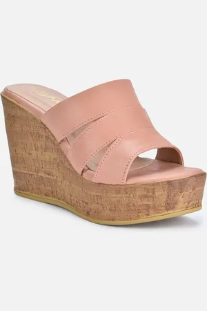 VALIOSAA Peep Toe Wedge Heels