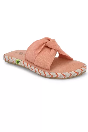 FRESH 1947 FEET Women Canvas Open Toe Flats with Bows