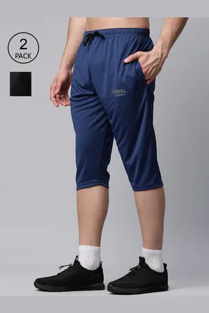 VIMAL JONNEY Men Black Training or Gym Sports Shorts- Pack of 2