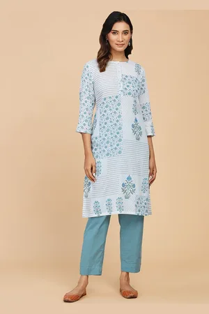 Fabindia Women Floral Printed Cotton Kurta