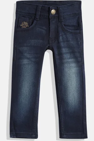 Ralph Lauren Boys Navy Blue Slim Fit Heavy Fade Stretchable Jeans