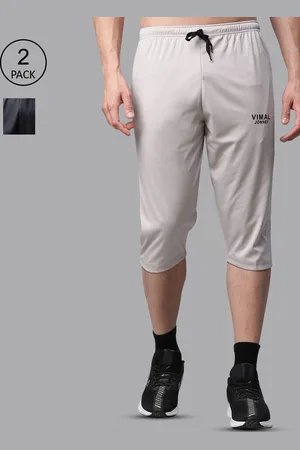VIMAL JONNEY Men Grey Training or Gym Sports Shorts - Pack of 2