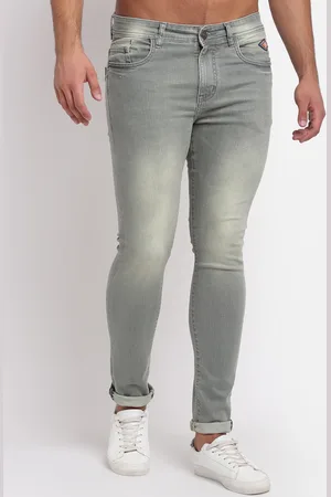 LOUIS STITCH Men Slim Fit Heavy Fade Stretchable Cuffed Hem Jeans