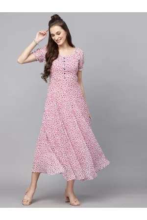 Aayu Floral Georgette Midi Dress