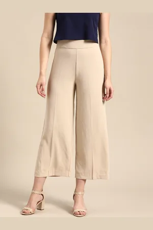 Buy Cover Story Blue Regular Fit Drawstring Trousers for Women's Online @  Tata CLiQ