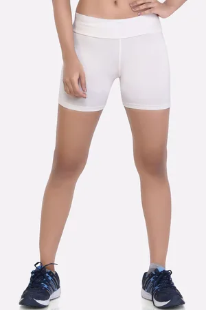 LAASA  SPORTS Women Orange Skinny Fit Training or Gym Sports Shorts