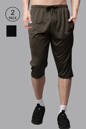 VIMAL JONNEY Men Black Training or Gym Sports Shorts- Set of 2