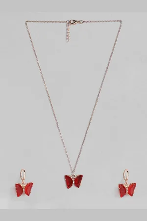 Kord Store Rose Gold-Plated Necklace & Earrings