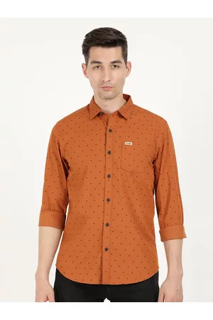 Wrangler Men Geometric Printed Cotton Casual Shirt
