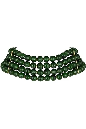 I Jewels Gold-Plated Artificial Beads Choker Necklace