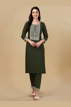 GUFRINA Women Yoke Design Thread Work Kurta With Trousers
