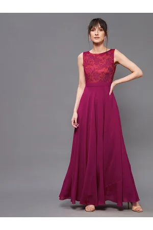Miss Chase Women Georgette Maxi Sleeveless Dress