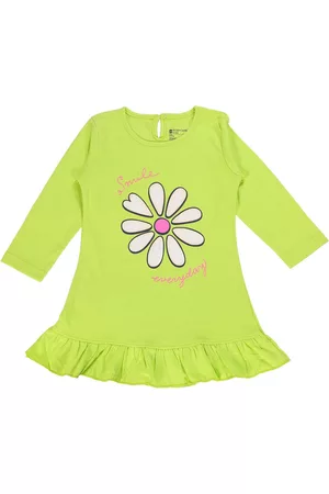 BodyCare Girls Printed A-Line Cotton Dress
