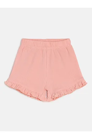 MINI KLUB Infants Striped Mid Rise Ruffles Details Pure Cotton Shorts