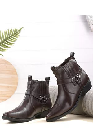 San Frissco Men Brown Solid Boots
