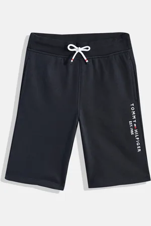 Tommy Hilfiger Boys Regular Fit Mid-Rise Sweat Shorts With Brand Logo Embroidered Detail
