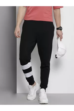 Tommy Hilfiger Men Sustainable Pure Cotton Striped Mid-Rise Joggers