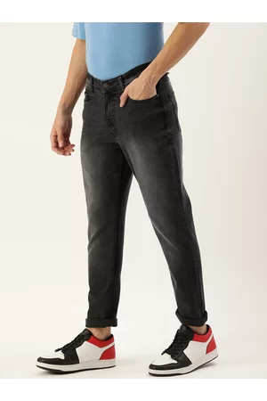 Forever 21 Men Heavy Fade Mid-Rise Stretchable Jeans