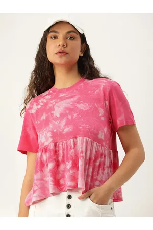 Kook N Keech Tie and Dye Peplum Top