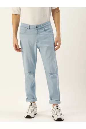 Forever 21 Men Highly Distressed Heavy Fade Mid-Rise Stretchable Jeans