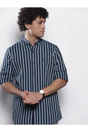 Nautica Men Classic Fit Striped Cotton Shirt