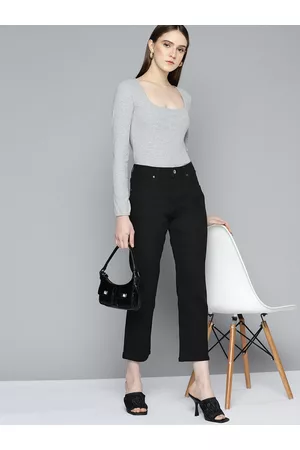 Chemistry Women Black Straight Fit Stretchable Jeans