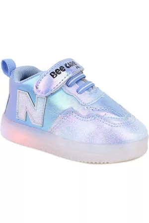 Superminis Kids Blue Printed Velcro Sneakers