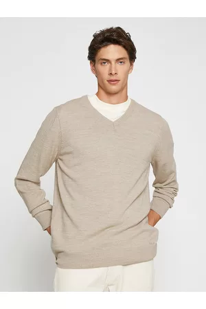 Men's Beige Sweaters