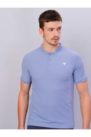 TECHNOSPORT Men Active Slim Fit Polo T-shirt