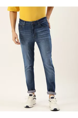 Forever 21 Men Mildly Distressed Heavy Fade Mid-Rise Stretchable Jeans