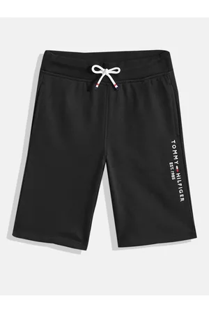 Tommy Hilfiger Boys Regular Fit Mid-Rise Sweat Shorts With Brand Logo Embroidered Detail