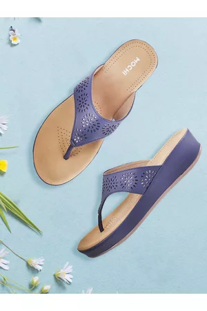All Things Mochi Women Blue Solid Sandals
