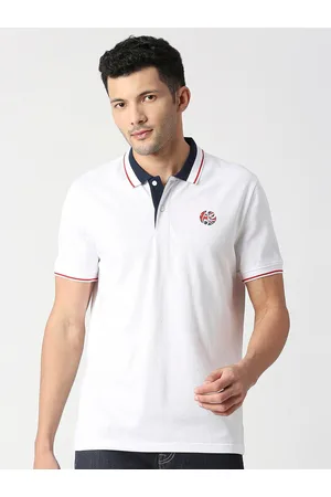 Pepe Jeans Men Pure Cotton Polo Collar T-shirt