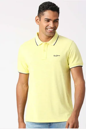 Pepe Jeans Men Yellow Polo Collar T-shirt