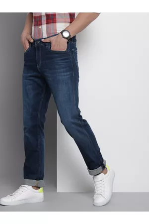 Tommy Hilfiger Men Straight Fit Heavy Fade Stretchable Jeans