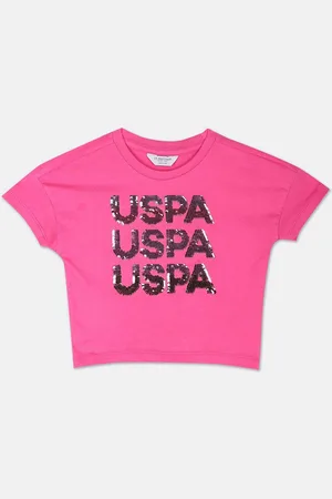 Ralph Lauren Girls Typography Printed Pure Cotton T-shirt