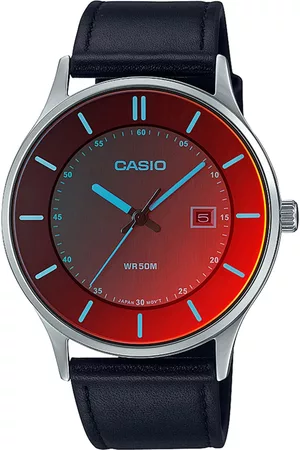 Casio Men Leather Straps Analogue Watch A2112