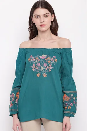 Mayra Floral Print Off-Shoulder Bardot Top