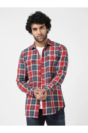 Wrangler Men Tartan Checks Checked Casual Shirt