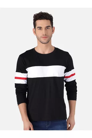 The Dry State Men Colourblocked Cotton T-shirt