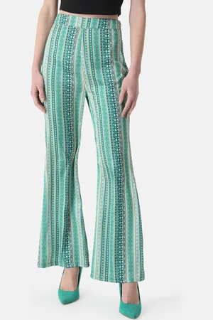 Kazo Women Flared High-Rise Parallel Trousers