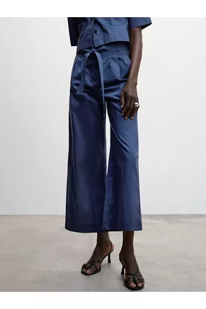 MANGO Women Pleated Culottes With Belt