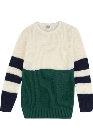 CANTABIL Boys Printed Wool Striped Pullover